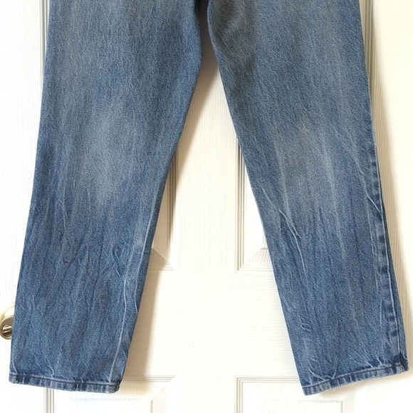 Calvin Klein Jeans Retro Medium Wash High Rise Distressed Straight Leg Jeans 30 - Picture 6 of 16